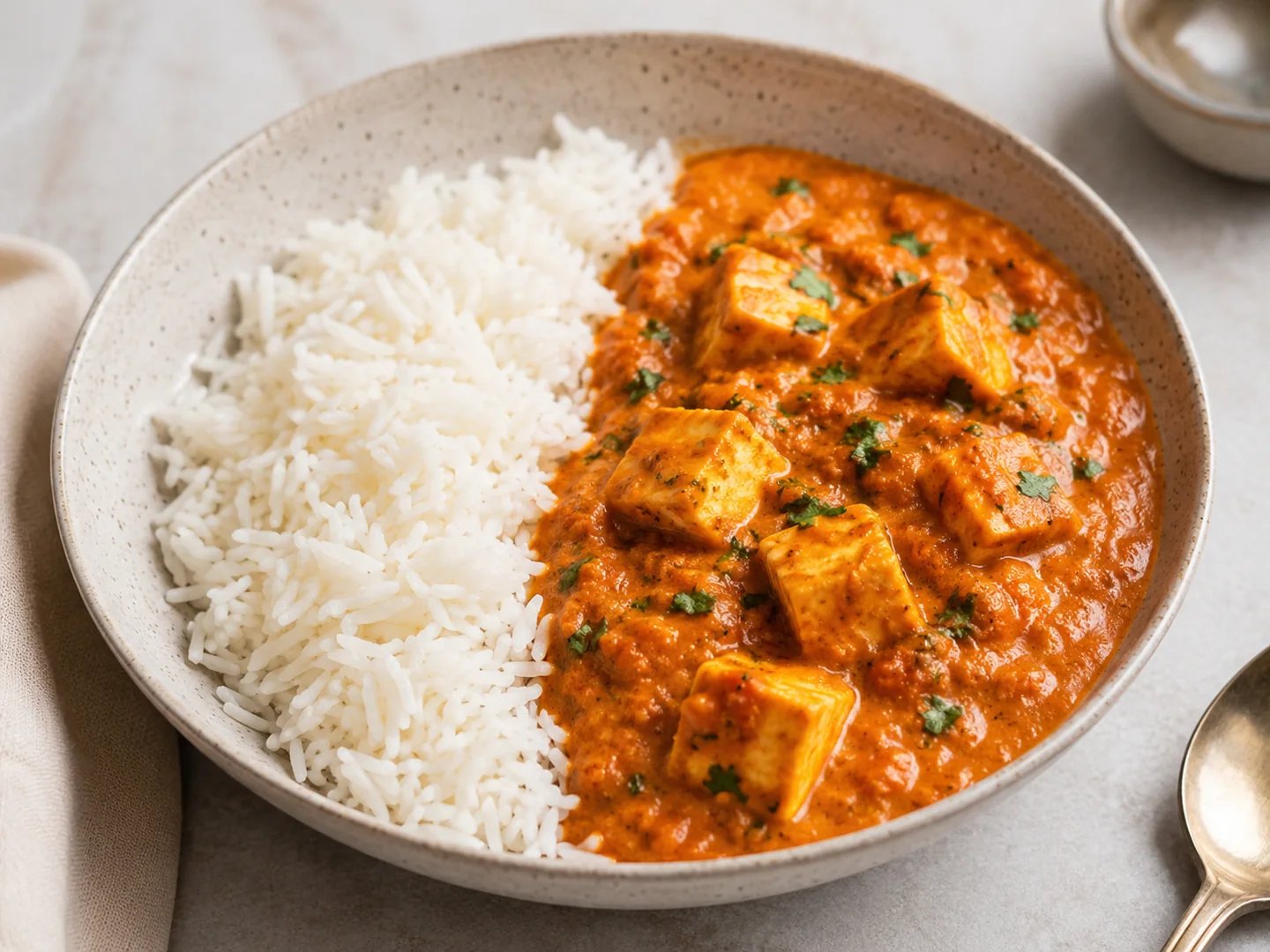 Paneer Bowl mit Basmati-Reis