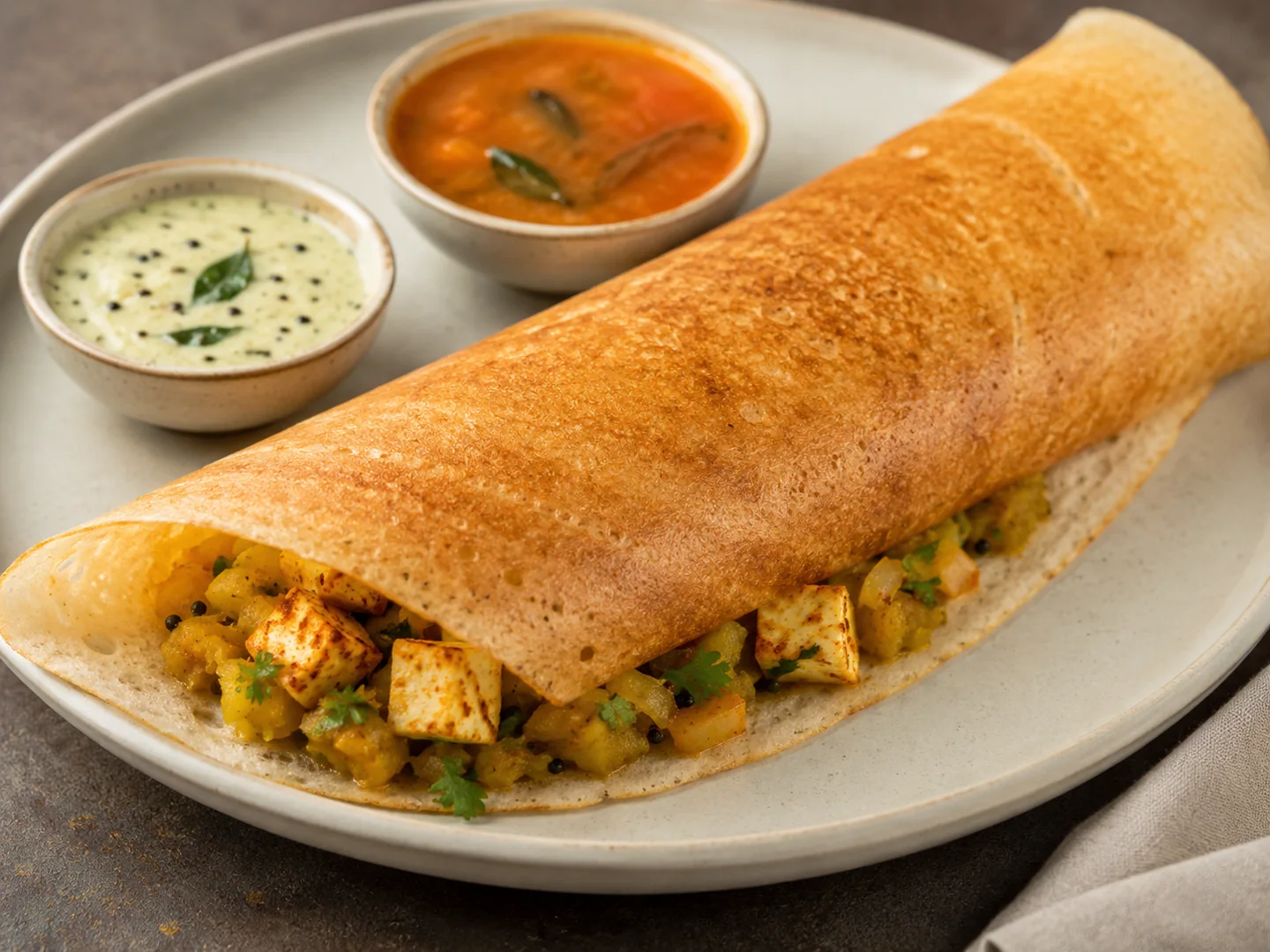 Paneer Masala Dosa bei SHIVAYA