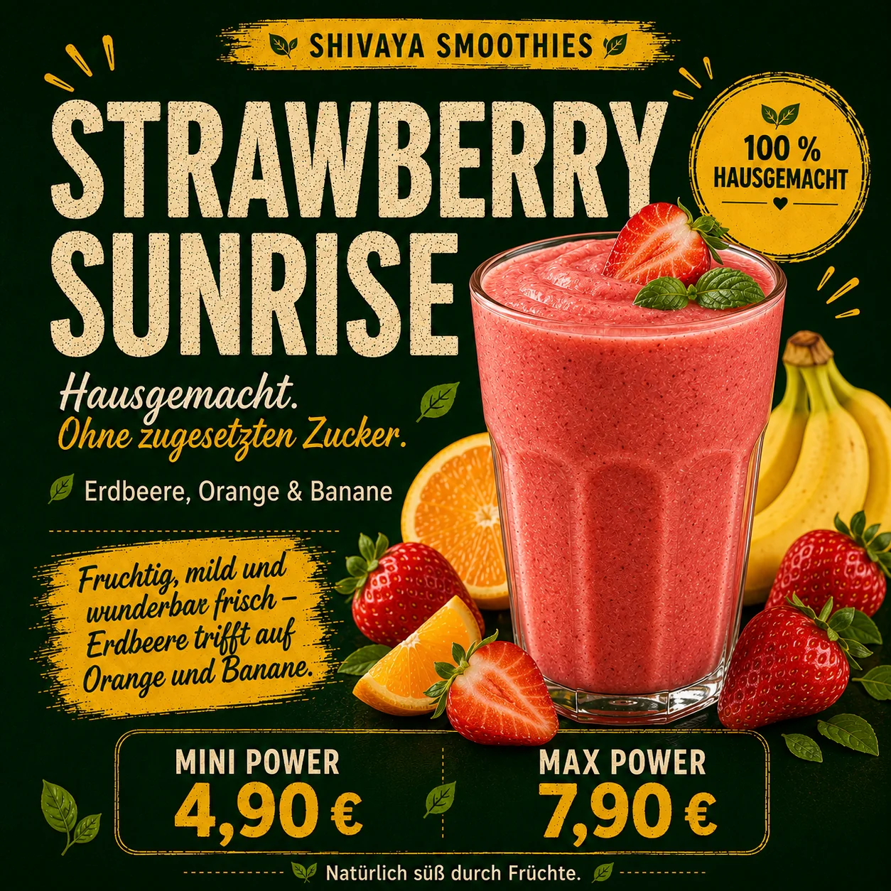 Strawberry Sunrise Smoothie bei SHIVAYA