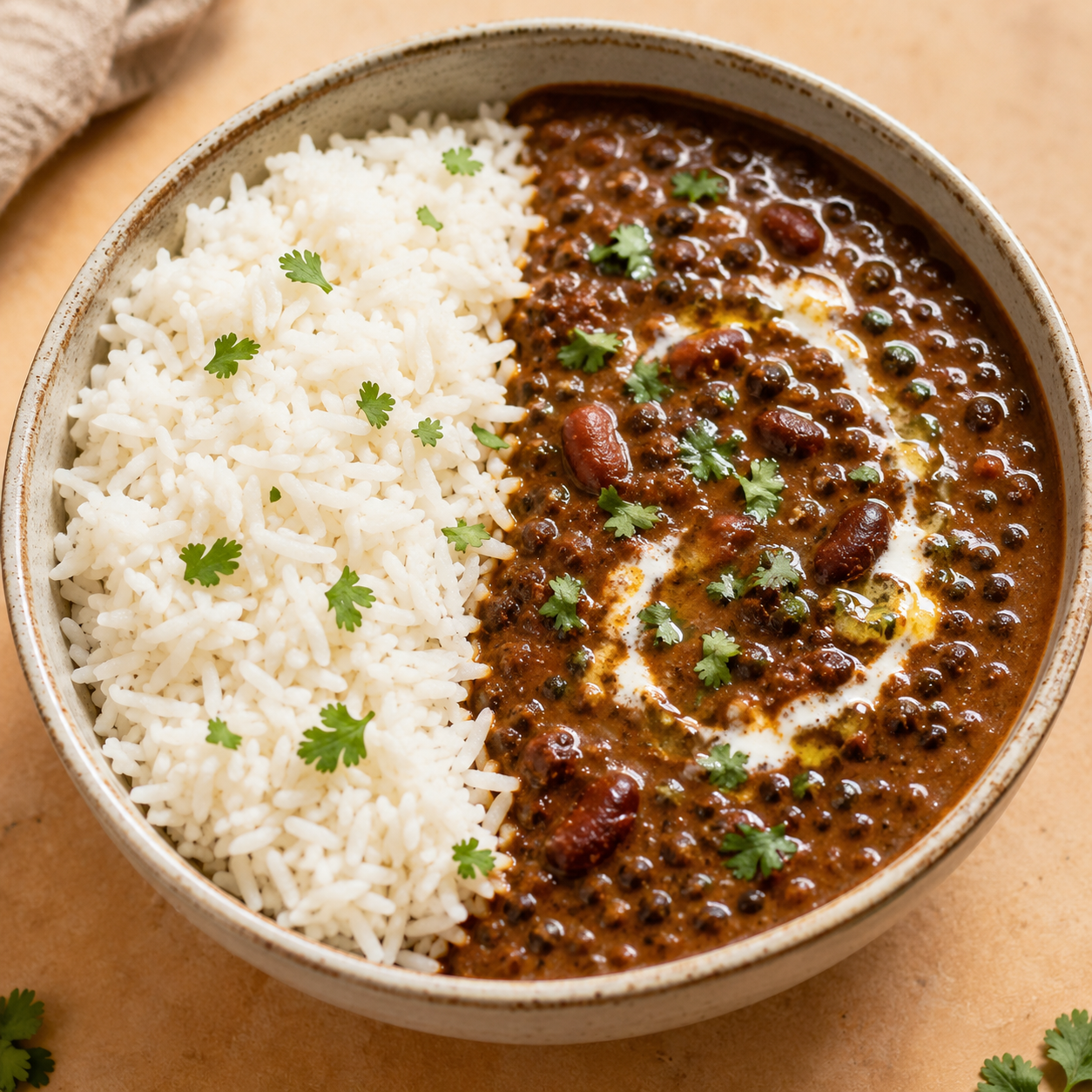 Punjabi Dal mit Basmati-Reis